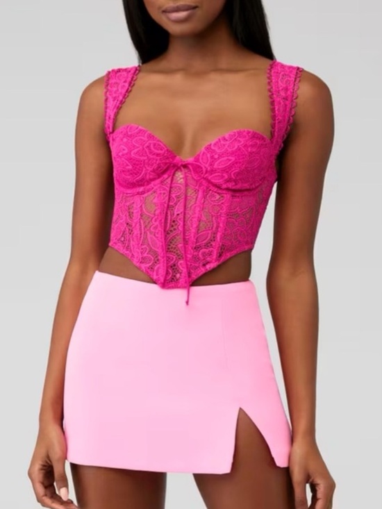 For Love And Lemons Tops - For Love and Lemons Sammie corset top pink small